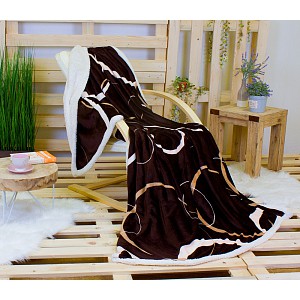 Deka beránek 150x200 - Hnědá kola