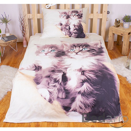 3D povlečení 140x200+70x90 Koťata