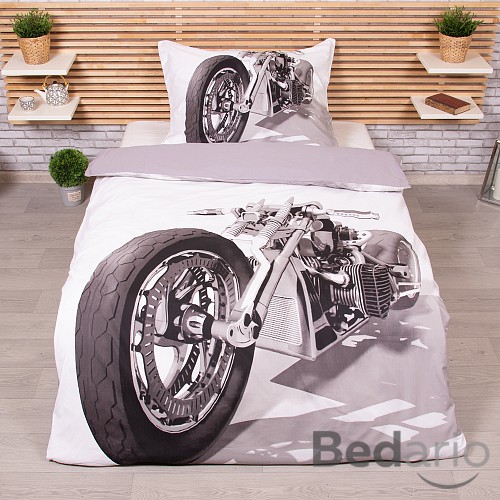 3D povlečení 140x200+70x90 Silver chopper