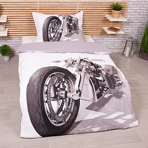 3D povlečení 140x200+70x90 Silver chopper