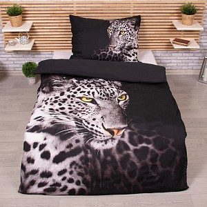 3D povlečení 140x200+70x90 Levhart