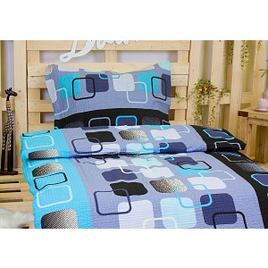 Krepové povlečení DELUXE 140x200+70x90 Tyrkysové obrazovky