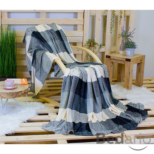 Mikroflanelová deka 230x200 - Kostka