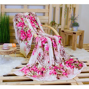 Mikroflanelová deka 230x200 - Zahrada růží