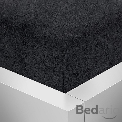 Froté prostěradlo 160x200 Premium - Černá
