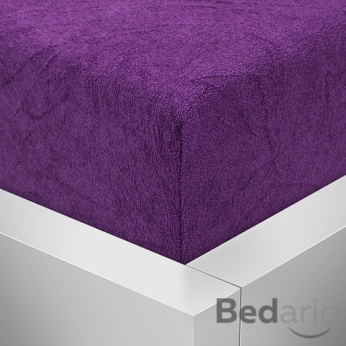 Froté prostěradlo 140x200 Premium - Tmavě fialová