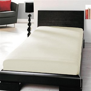 Jersey prostěradlo 90x200 Premium - Krémová