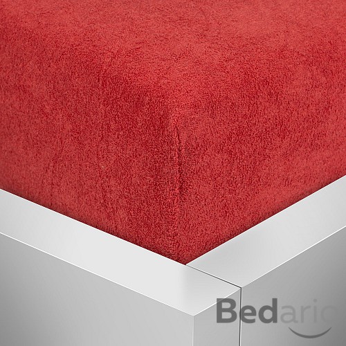 Froté prostěradlo 220x200 Premium - Červená