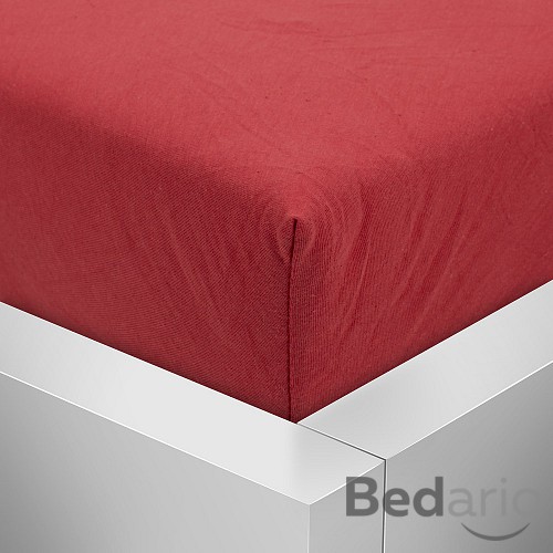 Jersey prostěradlo 220x200 Premium - Červená