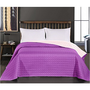 Prošívaný dekorační přehoz 240x260 Salice fialová