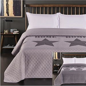 Prošívaný dekorační přehoz 240x260 Starly ocelová