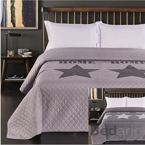 Prošívaný dekorační přehoz 240x260 Starly ocelová