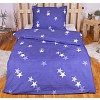Hebké povlečení 140x200+70x90 Blue stars