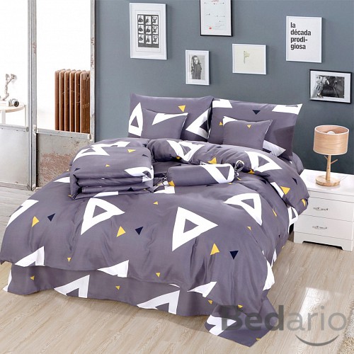 Osmidílná sada povlečení na 2 lůžka 140x200+70x90 Square