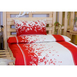 Bavlněné povlečení 140x200+70x90 Elegance červená