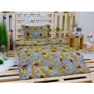 Bavlněné povlečení 140x200+70x90 Gepardi