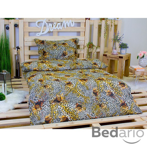 Bavlněné povlečení 140x200+70x90 Gepardi