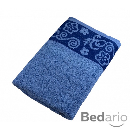 Froté osuška STANDRARD FLOWER - Modrá
