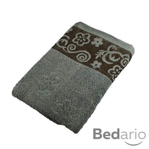 Froté osuška STANDRARD FLOWER - Šedá