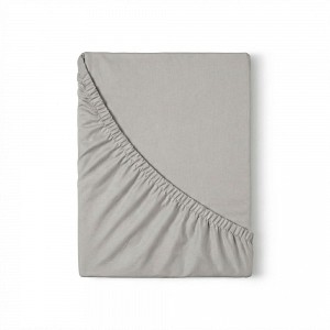 Saténové prostěradlo LUXURY COLLECTION 90x200+25 Světle šedé