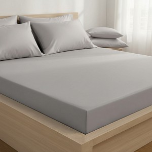 Saténové prostěradlo LUXURY COLLECTION 180x200+25 Světle šedé