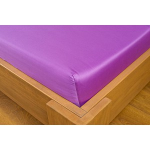 Saténové prostěradlo LUXURY COLLECTION 180x200+25 Tmavě fialové