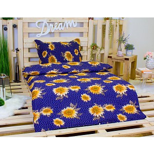 Krepové povlečení EXCLUSIVE 140x200+70x90 Slunečnice