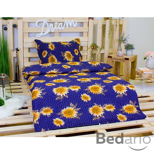 Krepové povlečení EXCLUSIVE 140x200+70x90 Slunečnice