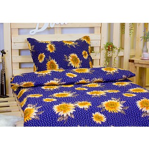 Krepové povlečení EXCLUSIVE 140x200+70x90 Slunečnice