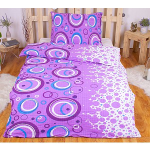 Krepové povlečení ECONOMY 140x200+70x90 Desire fialová