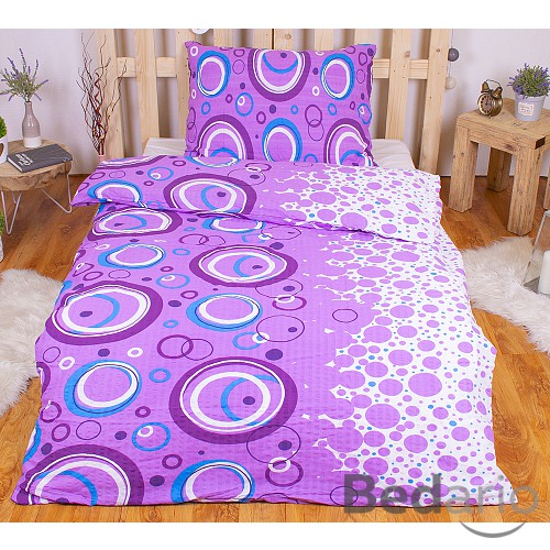 Krepové povlečení ECONOMY 140x200+70x90 Desire fialová