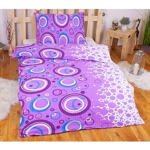 Krepové povlečení ECONOMY 140x200+70x90 Desire fialová