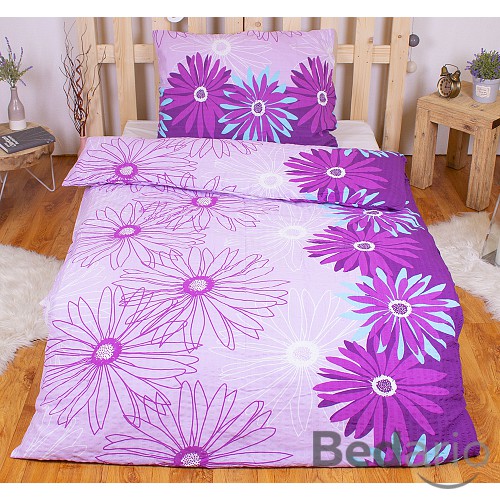 Krepové povlečení ECONOMY 140x200+70x90 Astra fialová