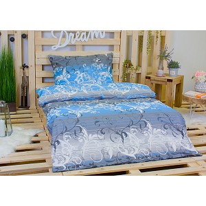 Bavlněné povlečení SYMPHONIE blue 140x200+70x90