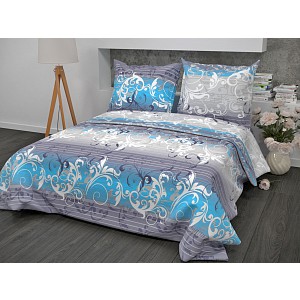 Bavlněné povlečení SYMPHONIE blue 220x200+2x70x90