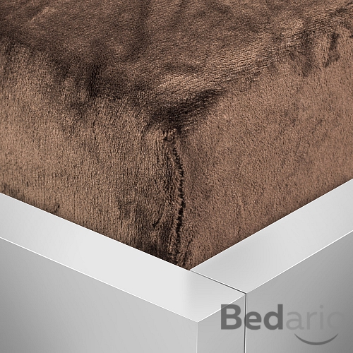Mikroflanel prostěradlo 90x200 Elegance - Hnědá