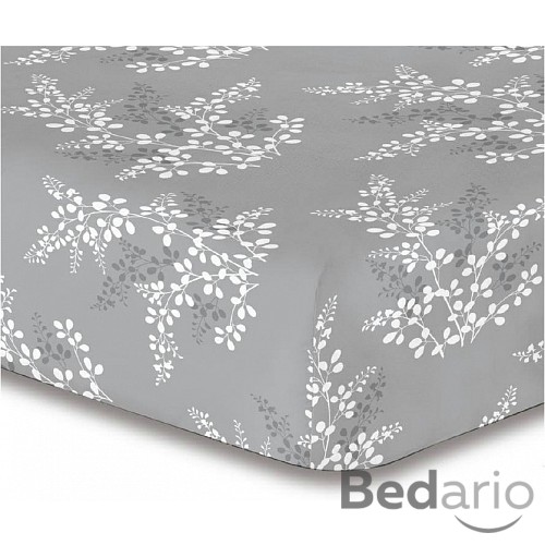 Prostěradlo z mikrovlákna 90x200 - Calluna větvička šedá