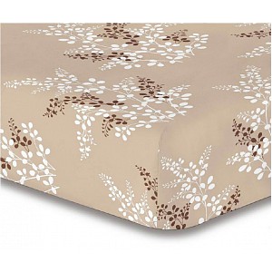 Prostěradlo z mikrovlákna 90x200 - Calluna větvička béžová