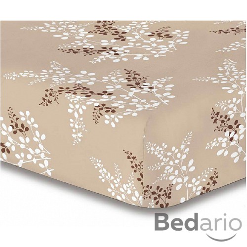 Prostěradlo z mikrovlákna 90x200 - Calluna větvička béžová