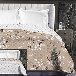 Prošívaný dekorační přehoz 240x260 Calluna béžová