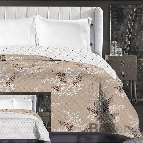 Prošívaný dekorační přehoz 240x260 Calluna béžová