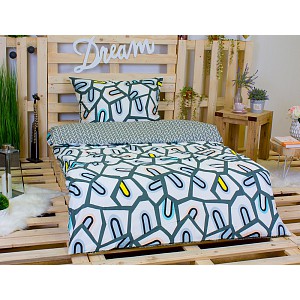 Povlečení mocca satén DUCATO 140x200+70x90 INSANITY