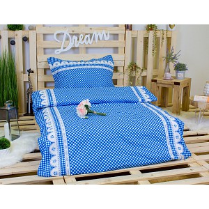 Bavlněné povlečení babiččino údolí modré 140x220+70x90