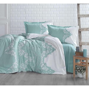 Bavlněné povlečení 140x200+70x90 MIKANOS zelené