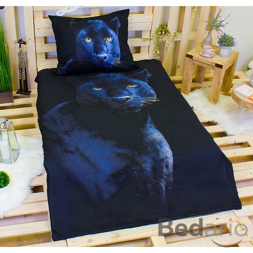 3D povlečení bavlna 140x200+70x90 Panter
