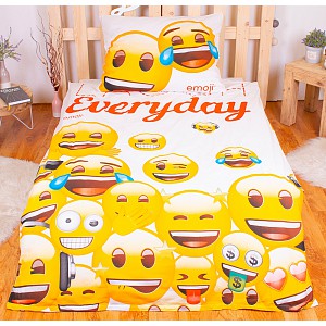 Bavlněné povlečení 140x200+70x90 Emoji Smile Everyday