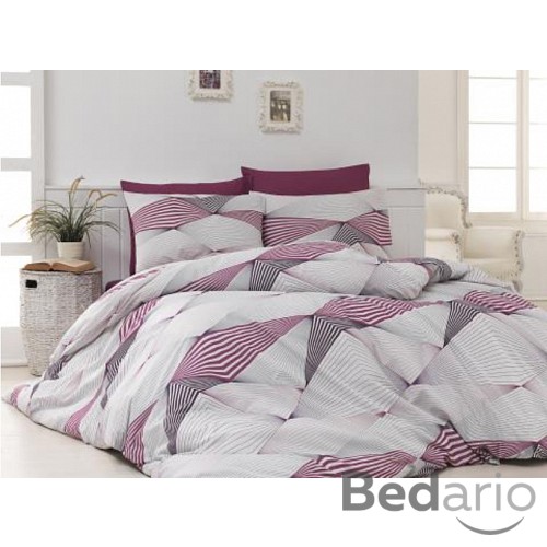 Bavlněné povlečení BREAK red 220x200+2x70x90