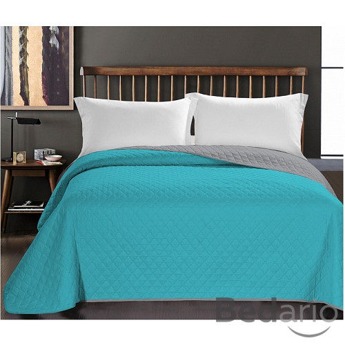 Prošívaný dekorační přehoz 240x260 Axel tyrkys