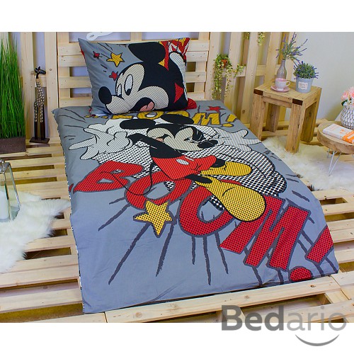 Bavlněné povlečení 140x200+70x90 Mickey Pop art