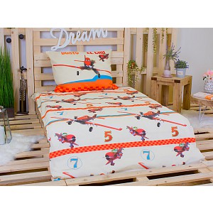 Bavlněné povlečení 140x200+70x90 Letadla